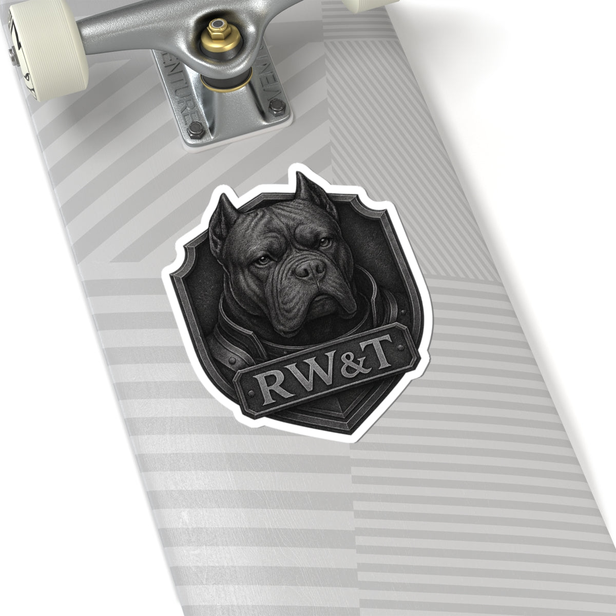 Bold Dog Kiss-Cut Stickers, Pet Lover Gift, Laptop Decoration, Customizable Stickers, Unique Dog Artwork, Shield Design