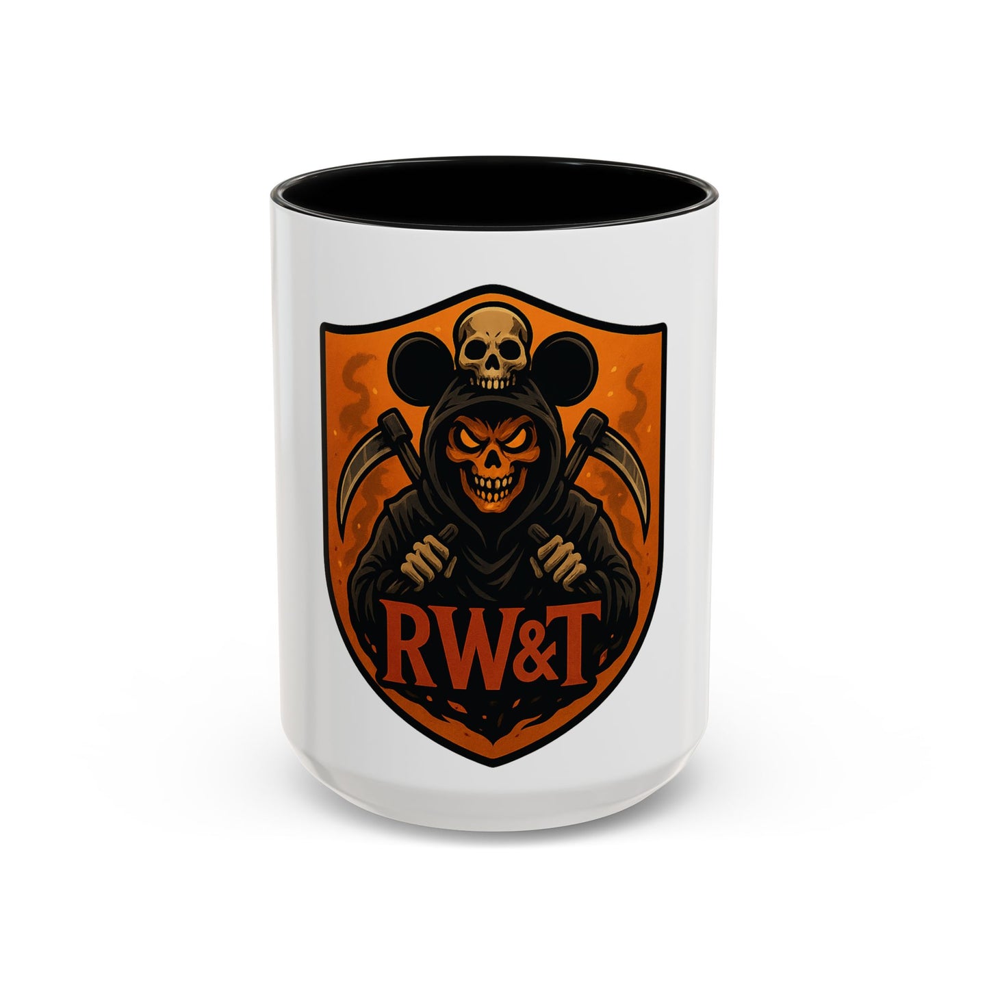 Halloween Themed Accent Coffee Mug with Skull Design, Gift for Coffee Lovers, Spooky Décor, Unique Halloween Present, 11oz and 15oz Options