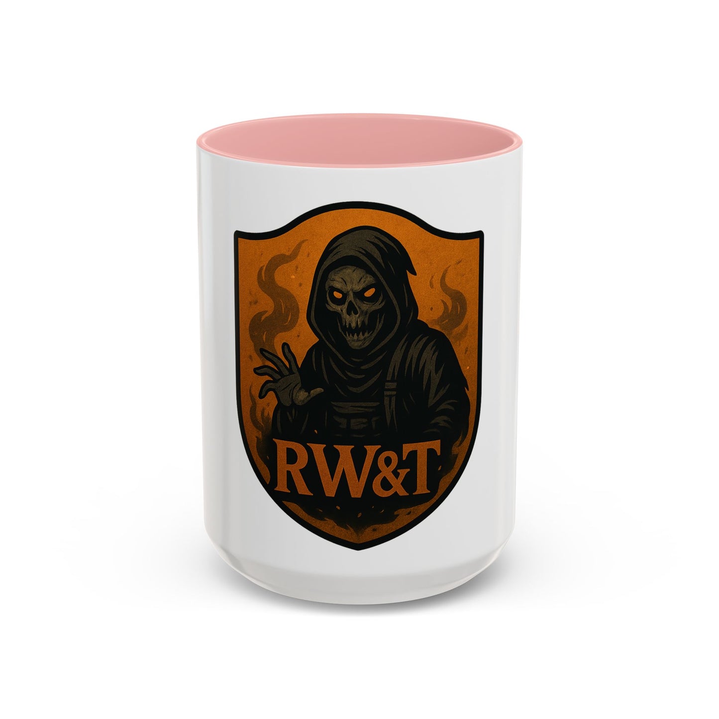 Halloween | Spooky Grim Reaper Coffee Mug - Halloween, Gift for Horror Fans, Unique Design, Black Handle Ceramic Cup
