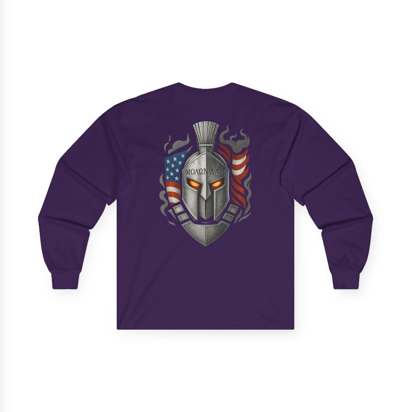 Spartan Warrior Long Sleeve Tee, Unisex Cotton Fashion Shirt, Gift for Video Game Fans, Unique Graphic Tee, Spartan Inspired Clothing