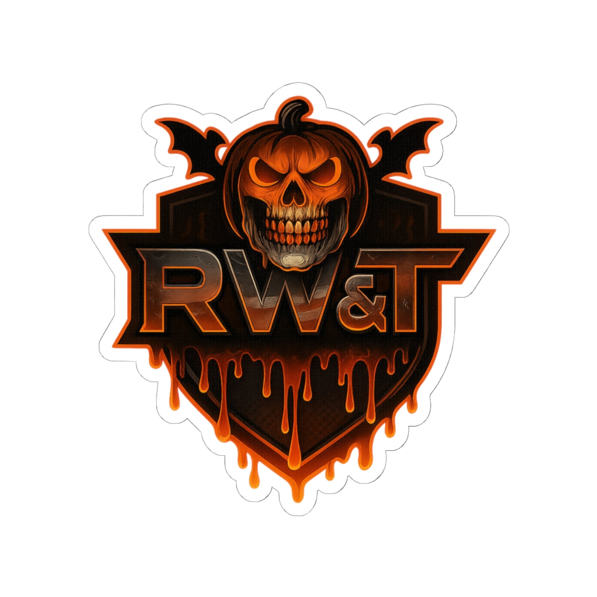 Spooky Skulls Kiss-Cut Stickers for Halloween, Laptop Decals, Skull Stickers, Halloween Decor, Gift for Horror Fans