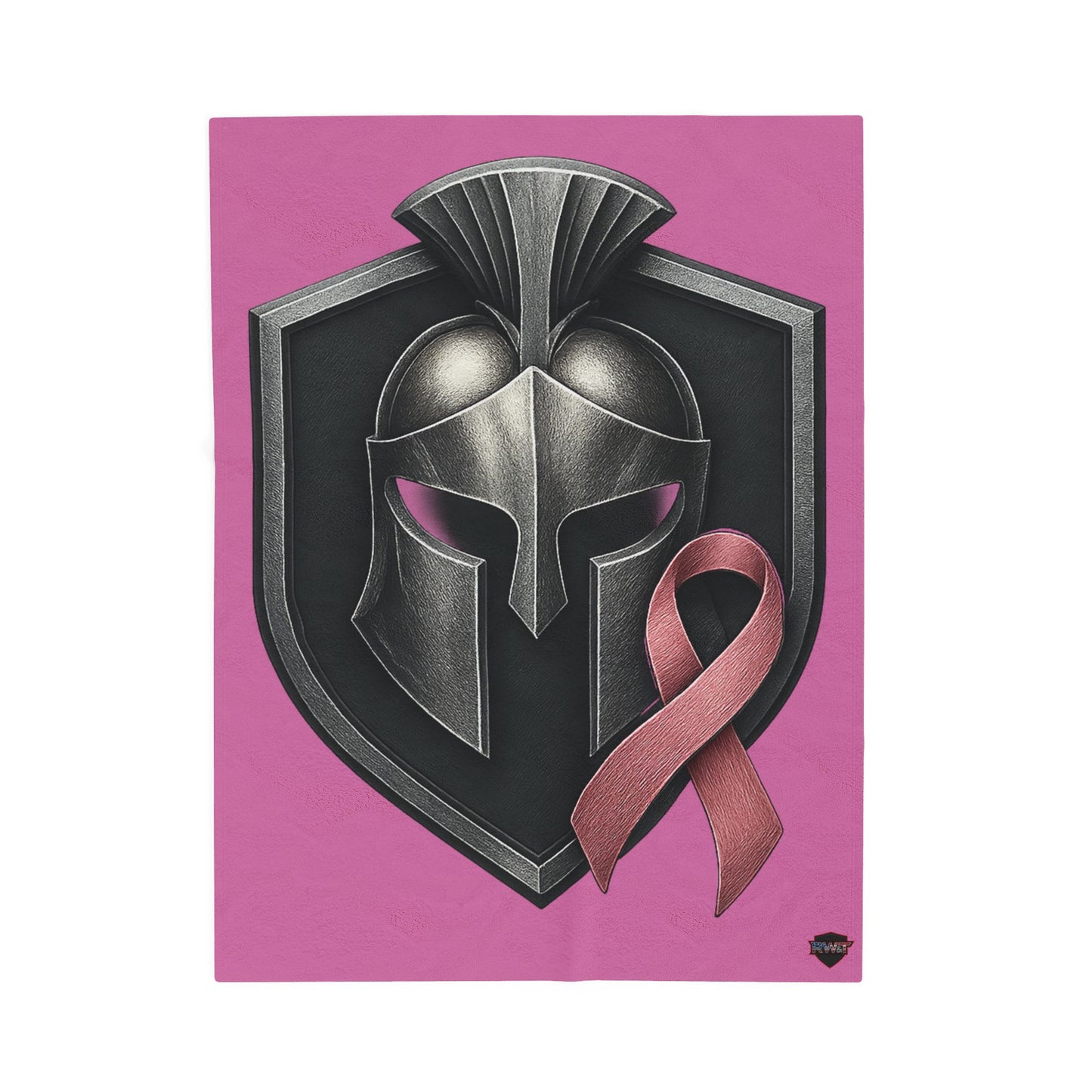 Breast Cancer Awareness | Plush Blanket | Spartan Helmet | Pink Ribbon