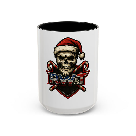 Skull Santa Ceramic Mug - Christmas Coffee Cup, Halloween Gift, Unique Mug for Themed Parties, Skull Decor, Custom Cup