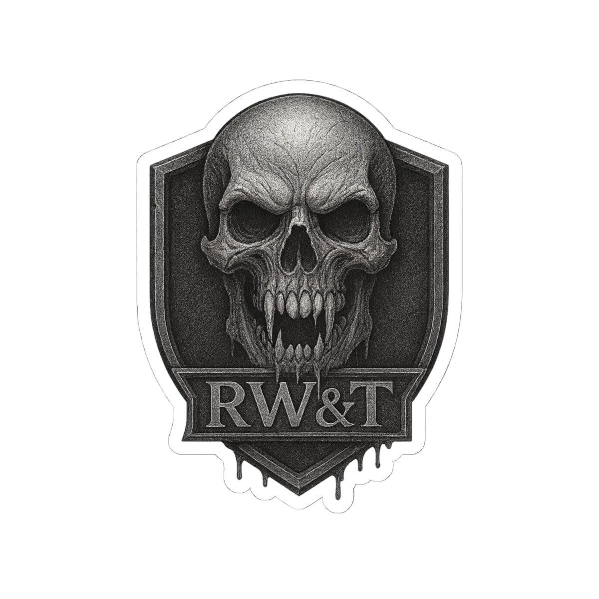 Edgy Skull Kiss-Cut Stickers | Gothic Decor, Laptop Stickers, Dark Art, Adult Gifts, Halloween Accessories