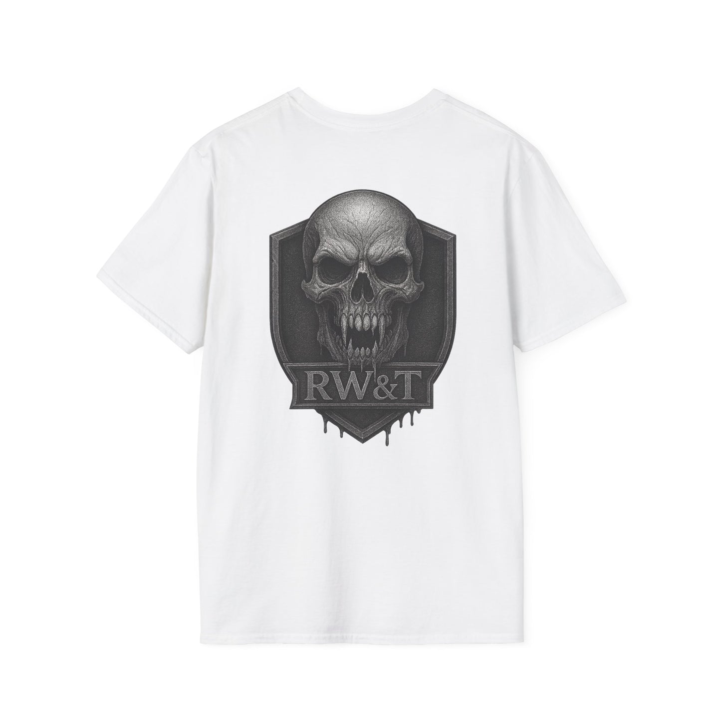 Edgy Graphic T-Shirt, Unisex Softstyle Tee, Skull Design, Casual Wear, Gifts for Him/Her, Halloween Apparel