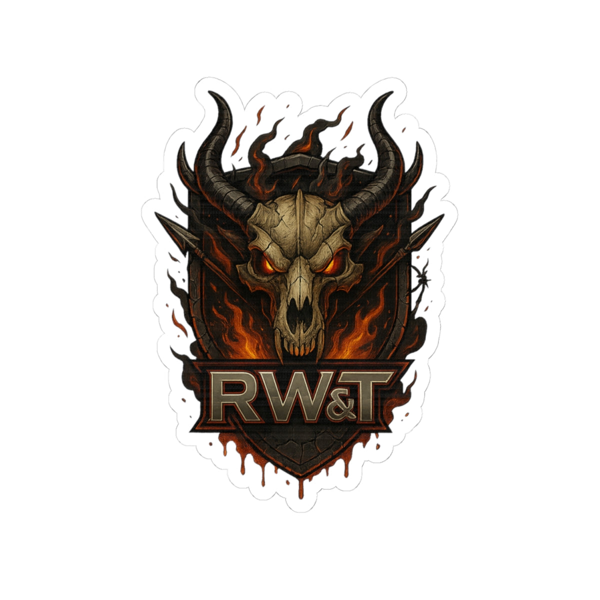 Fantasy Kiss-Cut Stickers | Gothic Art Decals | Skull Design for Laptops, Water Bottles, & More | Perfect for Halloween & Gift Giving