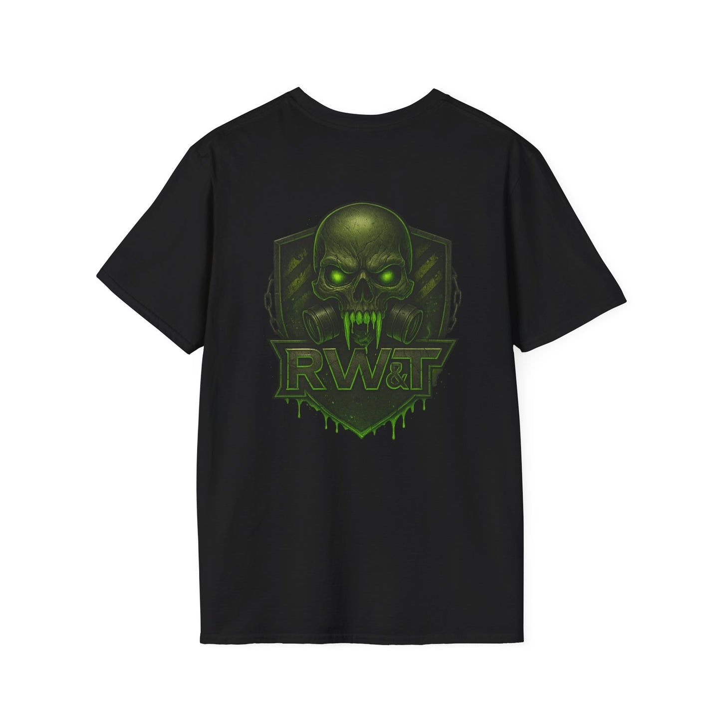 ☣️ “RW&T Apocalypse Skull – Gas Mask Warzone Edition” | Unisex Softstyle T-Shirt