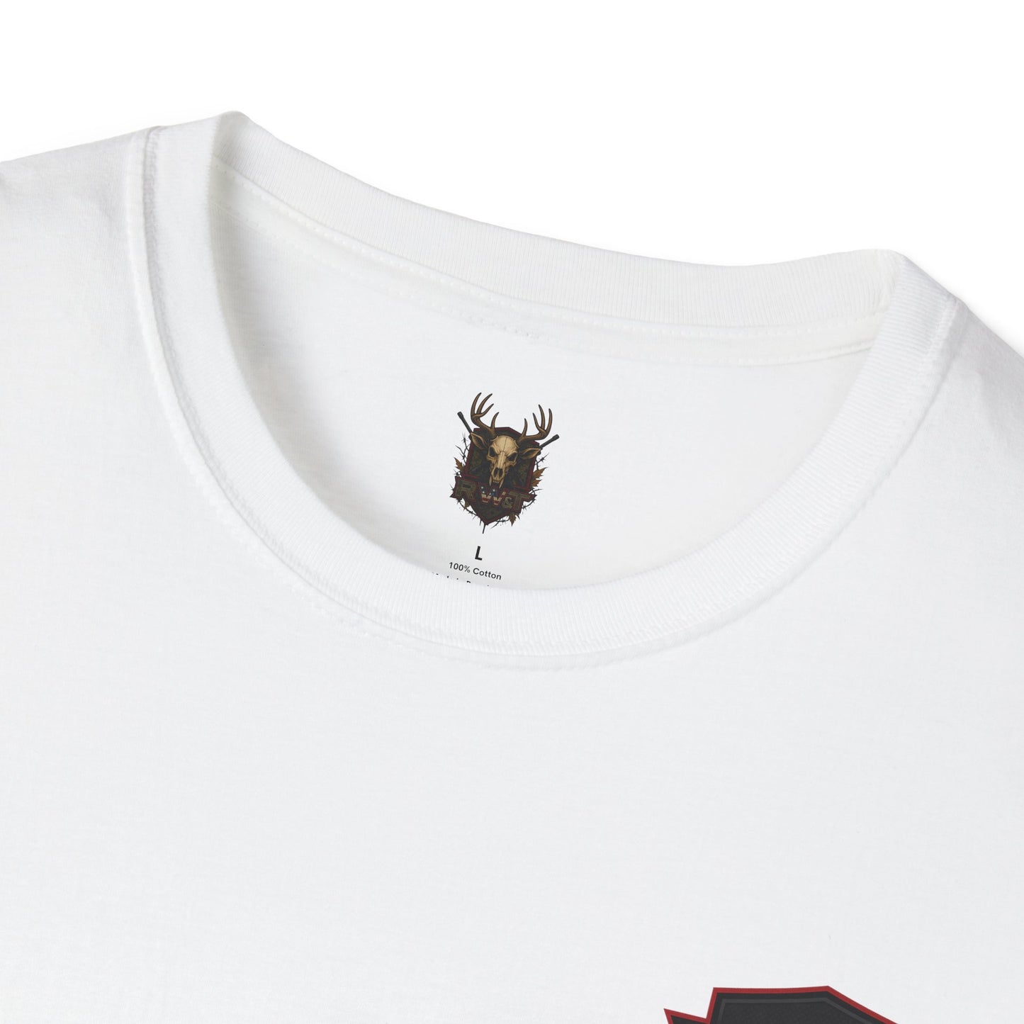 🎯 “RW&T Hunting Skull – Antlers & Rifles Edition” | Unisex Softstyle T-Shirt