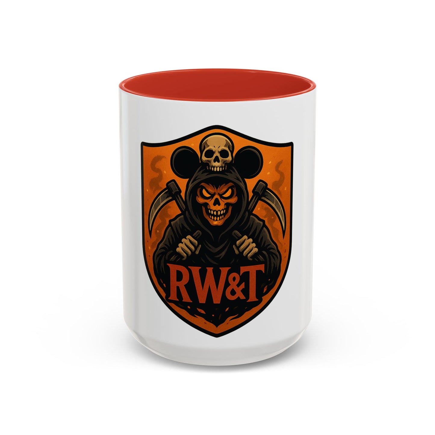 Halloween Themed Accent Coffee Mug with Skull Design, Gift for Coffee Lovers, Spooky Décor, Unique Halloween Present, 11oz and 15oz Options