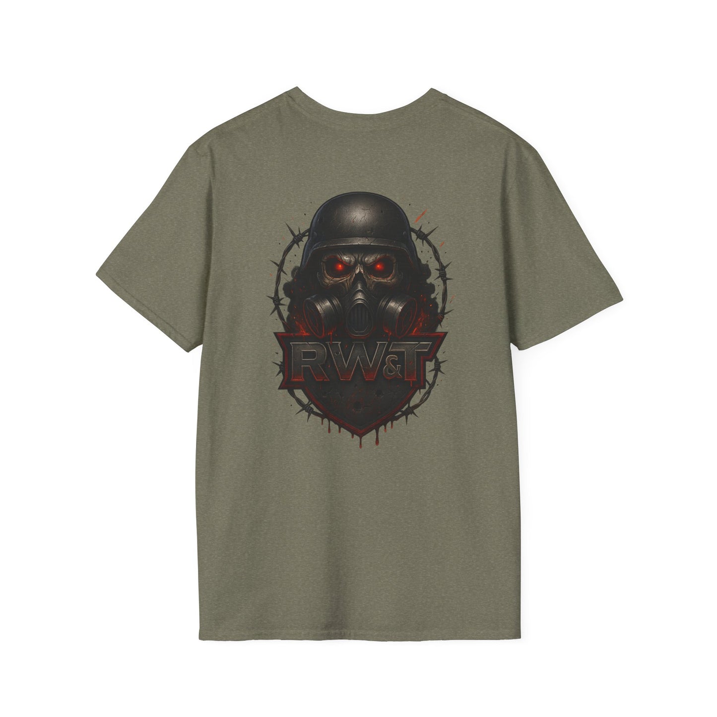 RW&T Apocalypse Skull Tee – Tactical Gas Mask Edition, Graphic Tee, Unisex T-Shirt for Casual Wear, Gift for Gamers, Streetwear, Comfortable Fashion, Statement Shirt