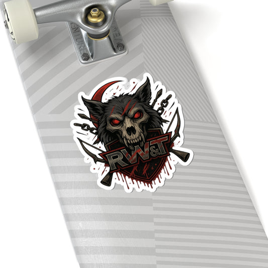 Gothic Wolf Kiss-Cut Stickers | Edgy Decor for Laptops, Skateboards, Water Bottles, Unique Gifts, Alternative Style