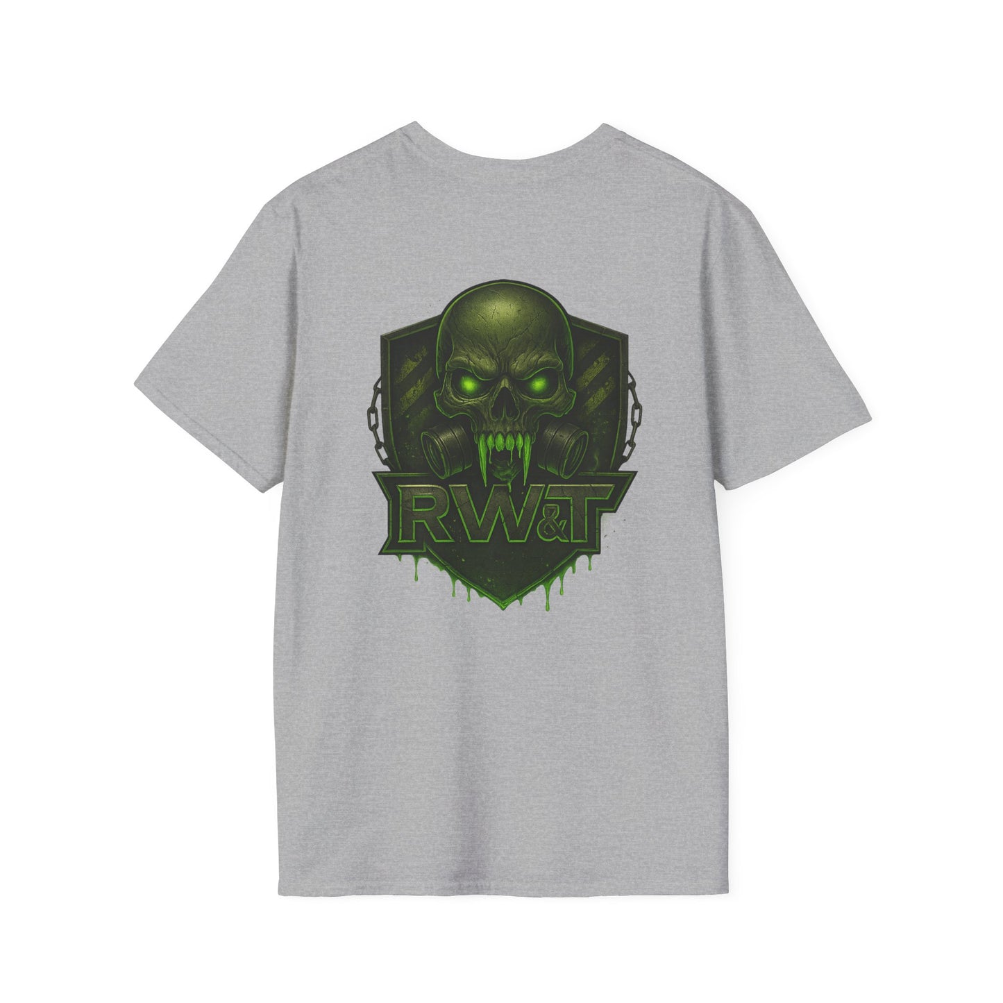 ☣️ “RW&T Apocalypse Skull – Gas Mask Warzone Edition” | Unisex Softstyle T-Shirt