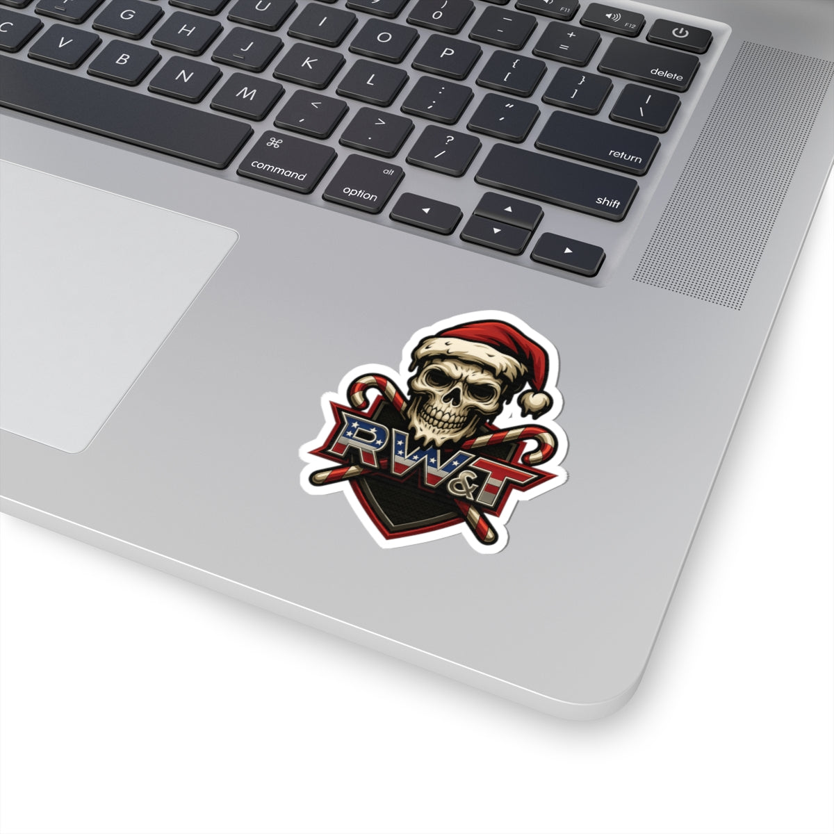 Christmas Skull Stickers, Holiday Decor, Gothic Aesthetic, Unique Gift for Friends, Laptop Stickers, Seasonal Decorations