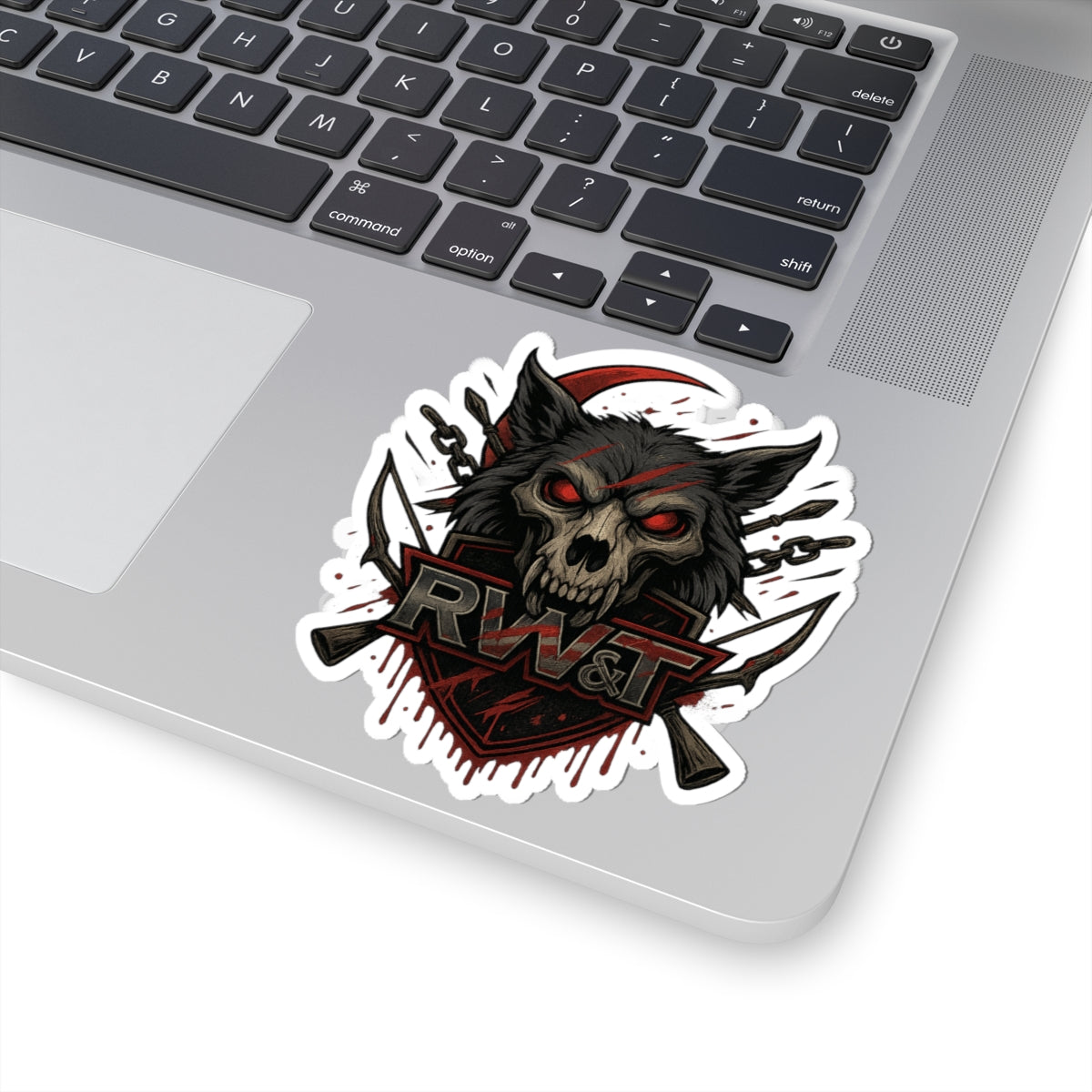 Gothic Wolf Kiss-Cut Stickers | Edgy Decor for Laptops, Skateboards, Water Bottles, Unique Gifts, Alternative Style
