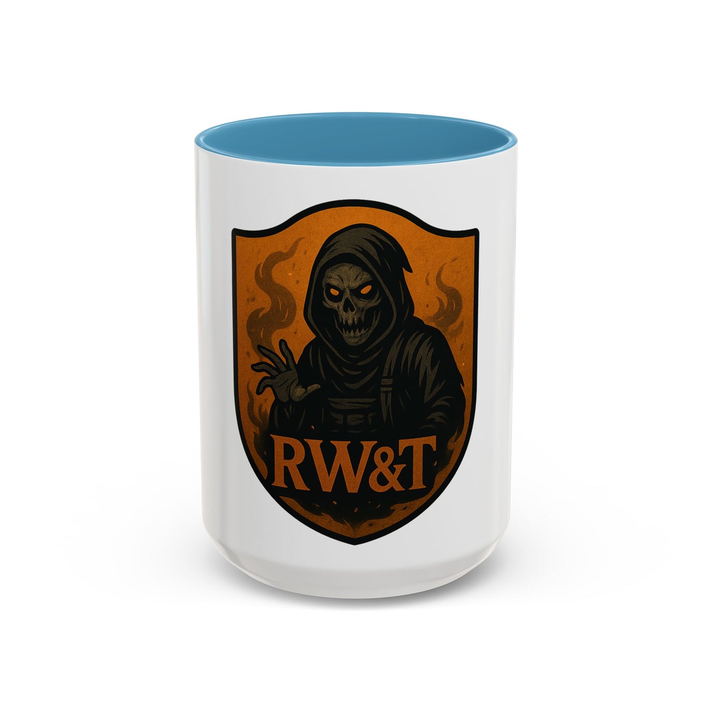 Halloween | Spooky Grim Reaper Coffee Mug - Halloween, Gift for Horror Fans, Unique Design, Black Handle Ceramic Cup