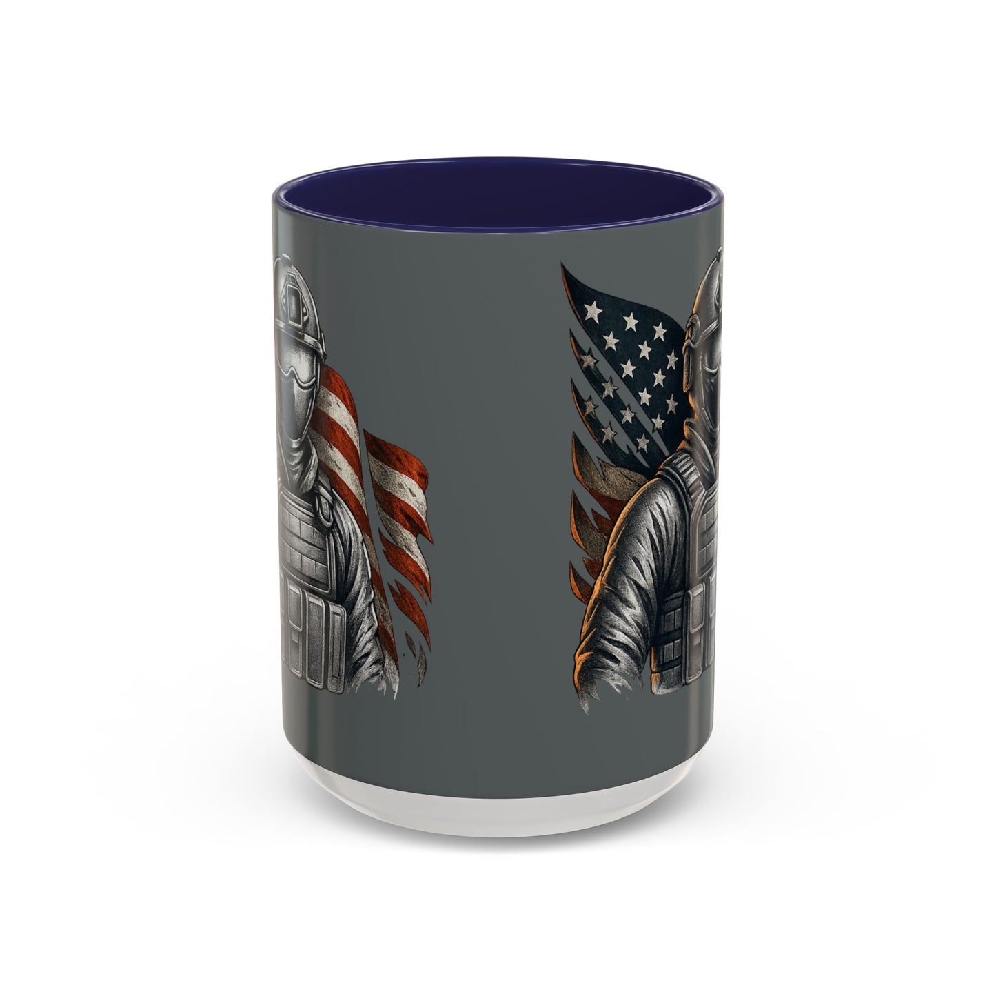 Patriotic Coffee Mug | Soldier | American Flag | 15oz