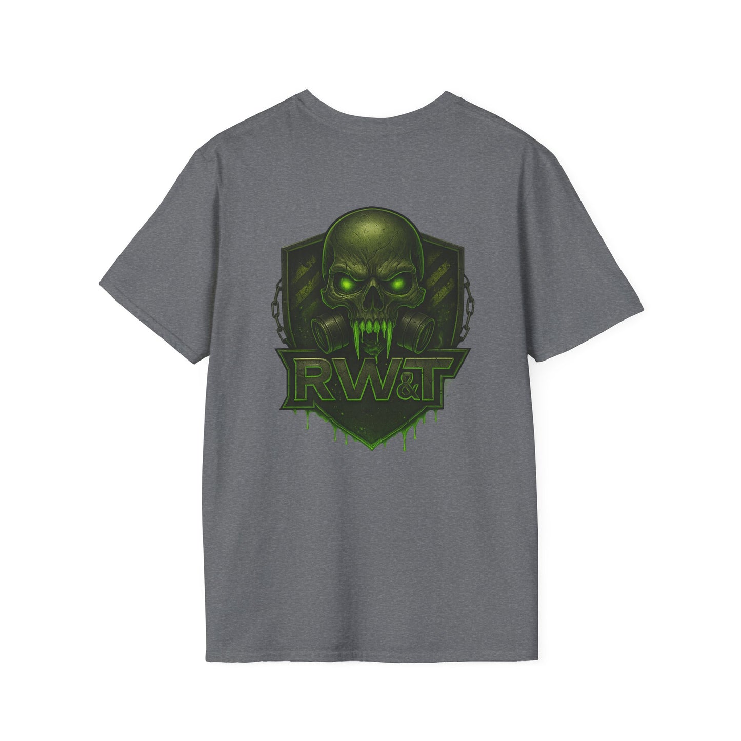 ☣️ “RW&T Apocalypse Skull – Gas Mask Warzone Edition” | Unisex Softstyle T-Shirt