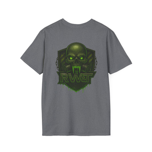 ☣️ “RW&T Apocalypse Skull – Gas Mask Warzone Edition” | Unisex Softstyle T-Shirt