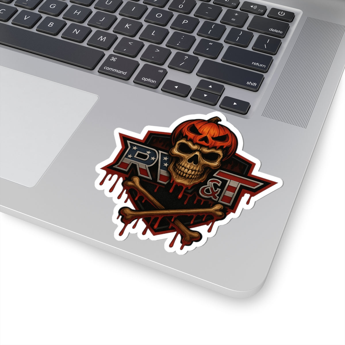 Halloween Skull Kiss-Cut Stickers, Creepy Decor, Laptop Decals, Spooky Gifts, Halloween Party Favors, Goth Aesthetic Stickers