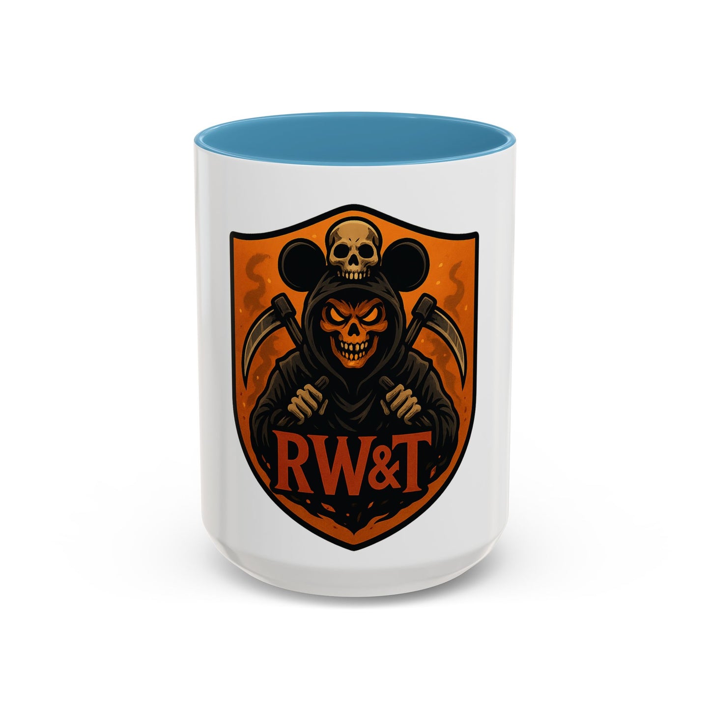 Halloween Themed Accent Coffee Mug with Skull Design, Gift for Coffee Lovers, Spooky Décor, Unique Halloween Present, 11oz and 15oz Options