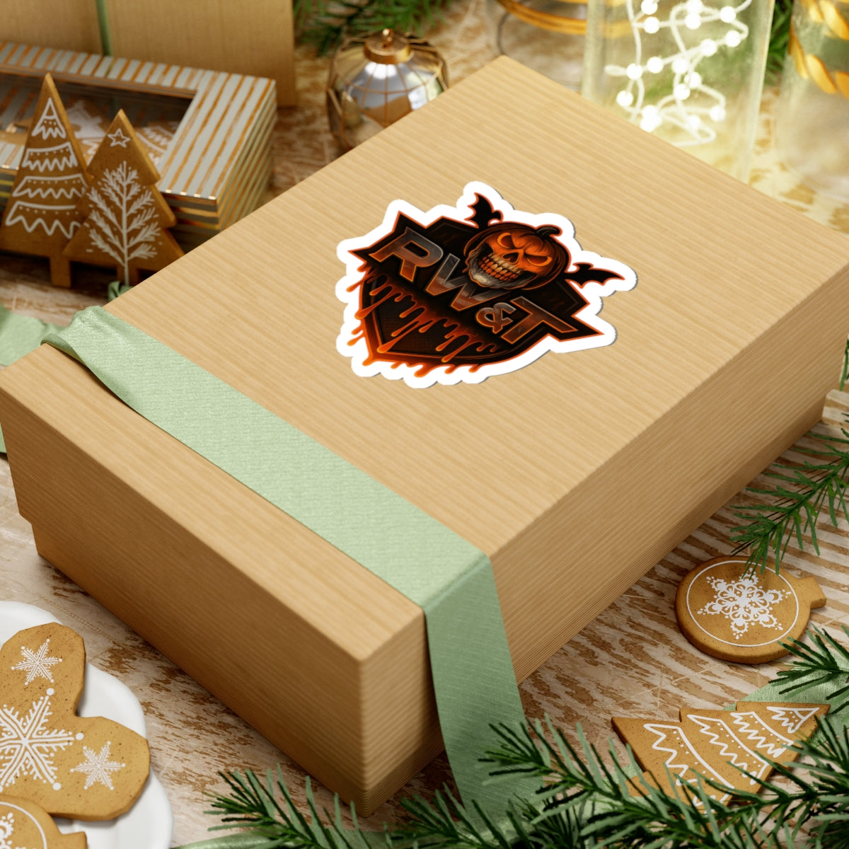 Spooky Skulls Kiss-Cut Stickers for Halloween, Laptop Decals, Skull Stickers, Halloween Decor, Gift for Horror Fans