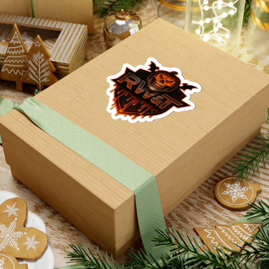 Spooky Skulls Kiss-Cut Stickers for Halloween, Laptop Decals, Skull Stickers, Halloween Decor, Gift for Horror Fans