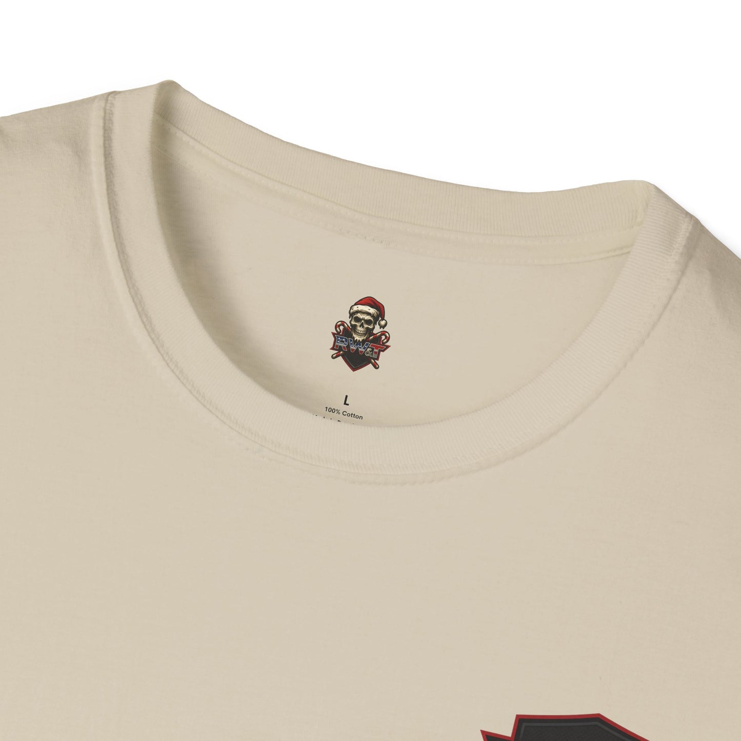 Holiday Skull Graphic T-Shirt, Unisex Softstyle Tee, Casual Wear, Gift for Halloween, Christmas Shirt, Festive Apparel