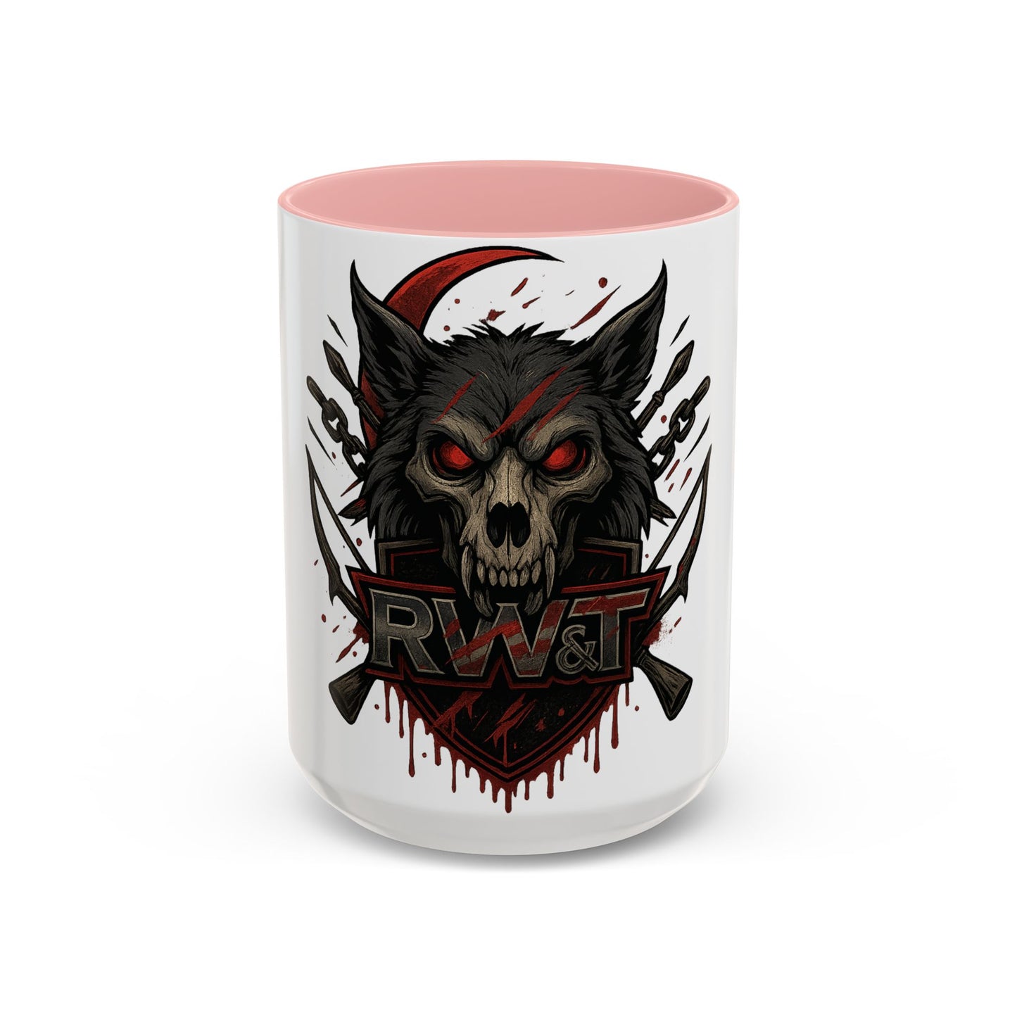 🐺 “RW&T Berserker Wolf – Savage Crest Edition” - Ideal for Halloween, Unique Gift, Home Decor, Skull Art, Black Handle Mug