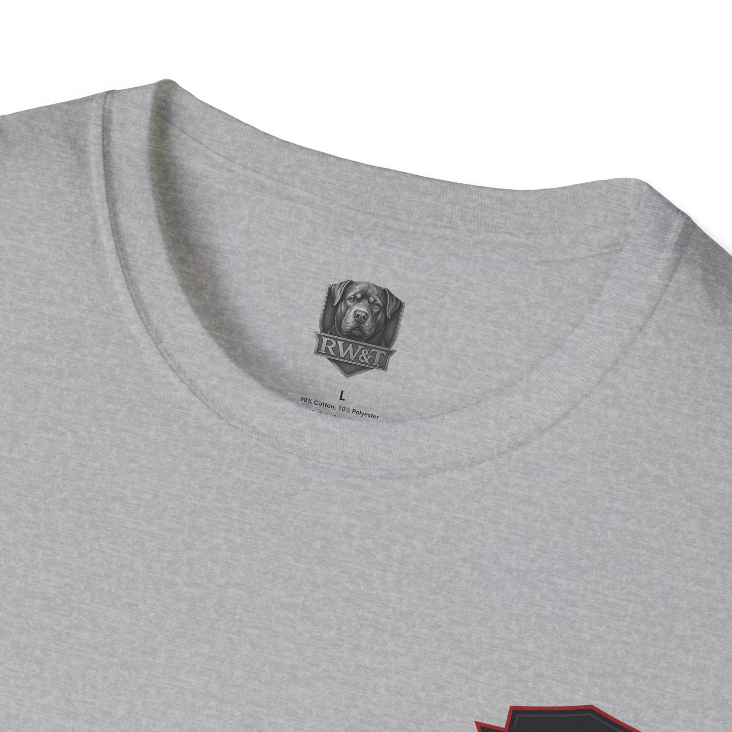 RW&T Rottweiler | Rugged Pet Lover T-Shirt, Graphic Tee for Dog Owners, Softstyle Cotton Shirt, Gift for Pet Lovers, Casual Wear, Animal Lover Apparel