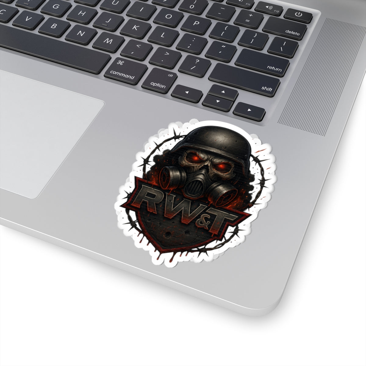 Tough Vibe Kiss-Cut Stickers, Edgy Laptop Decor, Gamer Gift, Motorcycle Enthusiast, Punk Aesthetic, Barbed Wire Design